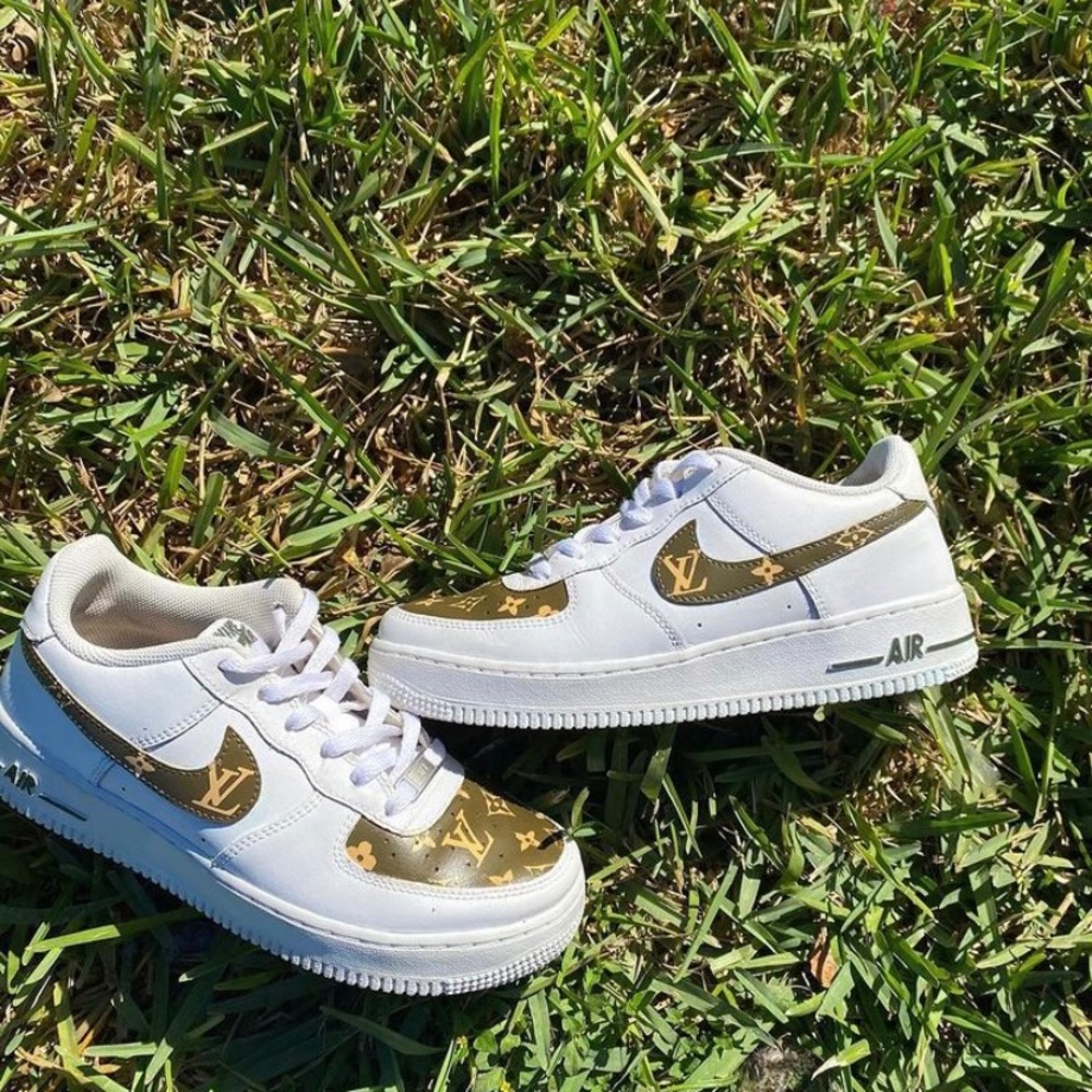 Air Force ones customized LV
